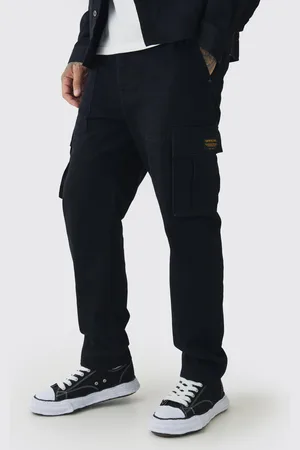 Boohoo Mens Tall Tapered Fit Cargo Trousers in