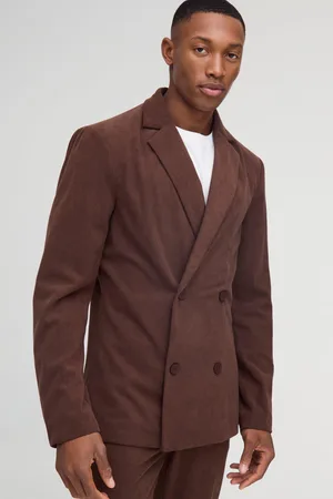 Boohoo Mens Skinny Fit Double Breasted Corduroy Blazer