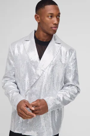 Boohoo Mens Oversized Boxy Sequin Blazer