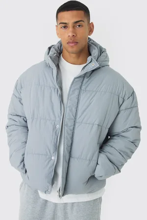 Boohoo Mens Boxy Crinkle Nylon Puffer In