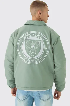 Boohoo Mens Official Man Padded Coach Jacket In