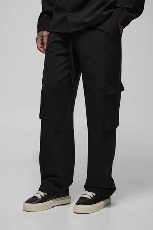 Boohoo Mens Tall Stretch Woven Relaxed Fit Cargo Trousers