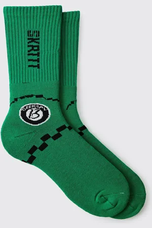 Boohoo Mens Moto Racing Flag Socks