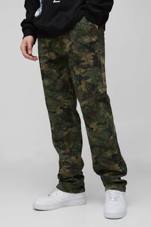 Boohoo Mens Tall Straight Camo Bandana Cargo Trouser