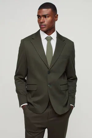 Boohoo Mens Straight Fit Jersey Blazer