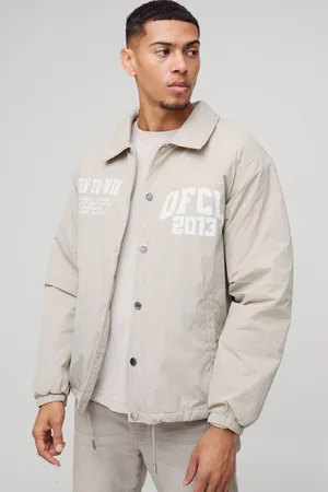 Boohoo Mens OFCL Padded Nylon Coach Jacket In