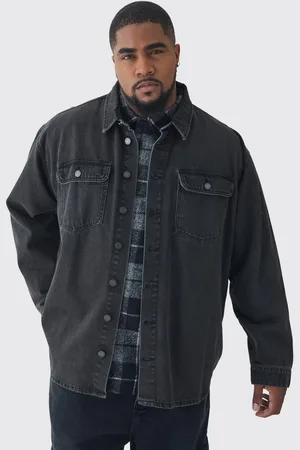 Boohoo Mens Plus Oversized Denim Shirt