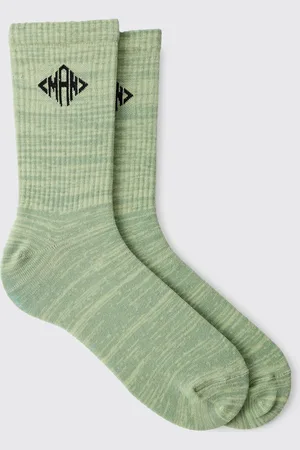 Boohoo Mens Man Branded Marl Sports Socks