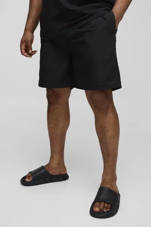 Boohoo Mens Plus Branded Mid Length Swim Shorts