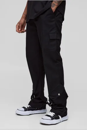 Boohoo Mens Tall Elasticated Slim Cuffed Ripstop Buckle Cargo Trousers