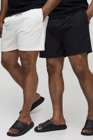 Boohoo Mens Plus 2 Pack Short Length Swim Shorts