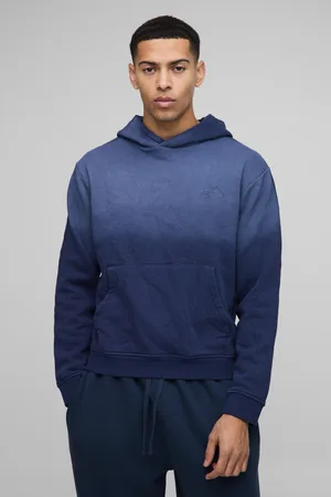 Boohoo Mens Boxy Spray Wash Graphic Hoodie