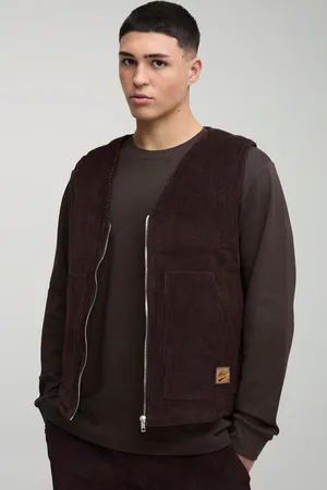 Boohoo Mens Oversized Boxy Corduroy Vest