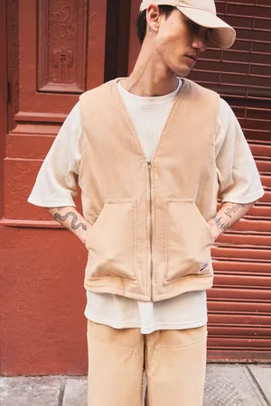 Boohoo Mens Oversized Boxy Corduroy Vest