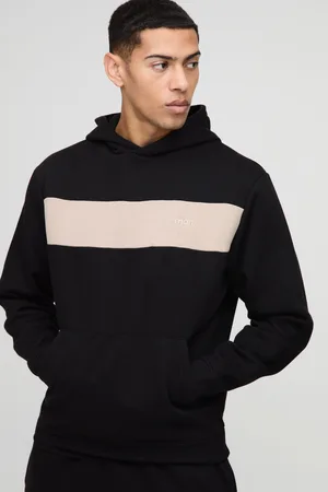 Boohoo Mens Regular Fit Man Colour Block Hoodie