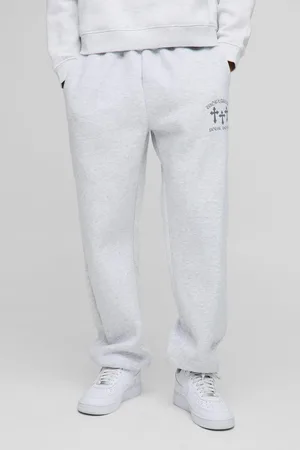 Boohoo Mens Baggy Worldwide Cross Print Joggers