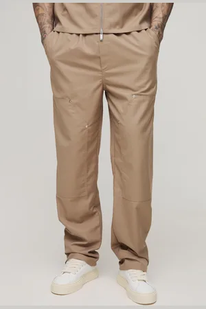 Boohoo Mens Tall Straight Leg Carpenter Detail Trousers