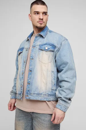 Boohoo Mens Tall Washed Boxy Oversized Denim Jacket