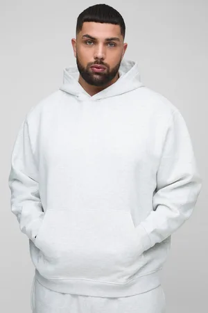 Boohoo Mens Plus 330GSM Basic Oversized Over The Head Hoodie
