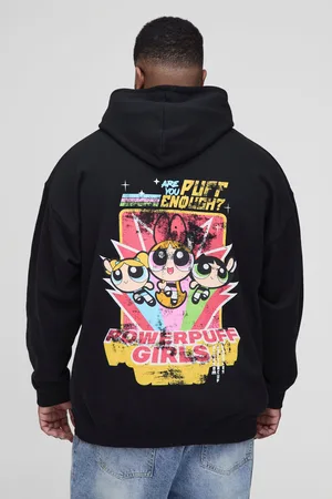 Boohoo Mens Plus Power Puff Girls License Print Regular Fit Hoodie