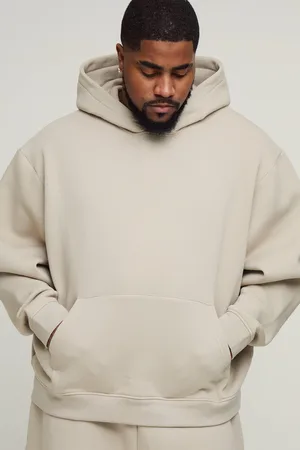 Boohoo Mens Plus 330GSM Oversized Boxy Basic Hoodie