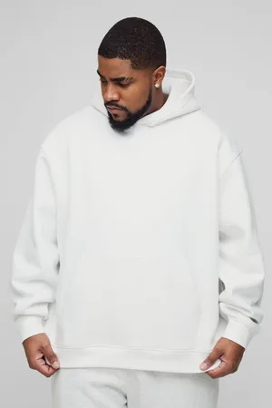 Boohoo Mens Plus 330GSM Basic Oversized Over The Head Hoodie