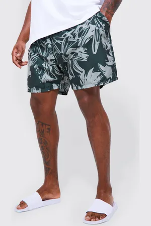 Boohoo Mens Plus Mid Length Floral Swim Shorts