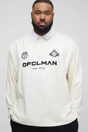Boohoo Mens Plus Oversized OFCLMAN Embroidered Polo