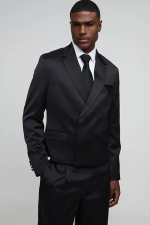 Boohoo Mens Oversized Boxy Satin Blazer