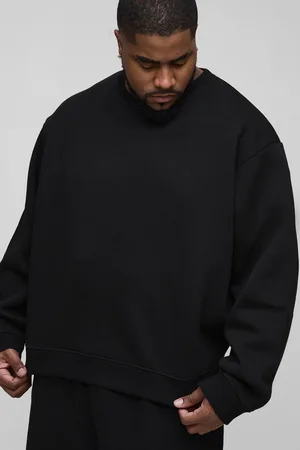 Boohoo Mens Plus 330GSM Oversized Basic Boxy Sweatshirt