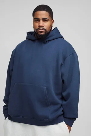 Boohoo Mens Plus 330GSM Basic Oversized Over The Head Hoodie