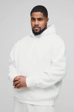 Boohoo Mens Plus 330GSM Over The Head Basic Regular Fit Hoodie