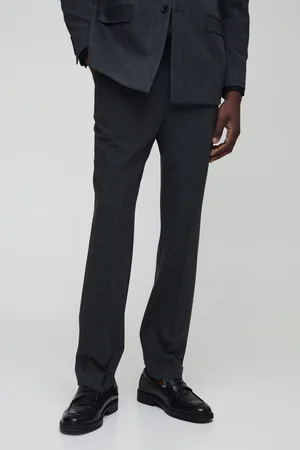 Boohoo Mens Straight Fit Tonal Check Suit Trouser