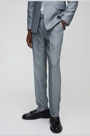 Boohoo Mens Slim Fit Herringbone Tailored Trouser