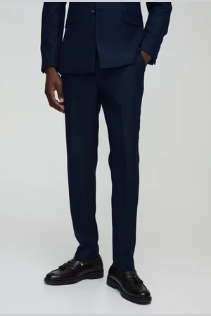 Boohoo Mens Slim Fit Herringbone Tailored Trouser