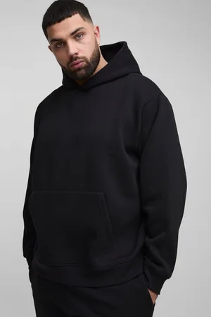 Boohoo Mens Plus 330GSM Basic Oversized Over The Head Hoodie