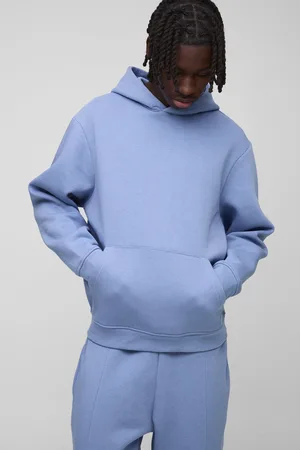 Boohoo Mens 330GSM Regular Fit Over The Head Basic Hoodie