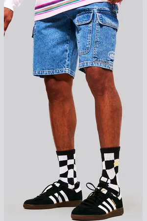 Boohoo Mens Jacquard And Embroidered Check Sport Sock