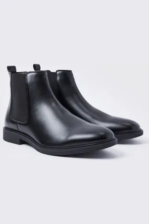 Boohoo Mens Classic Faux Leather Chelsea Boots