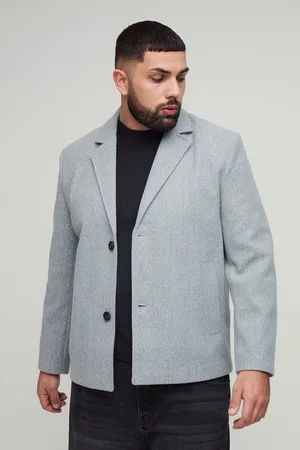 Boohoo Mens Plus Boxy Oversized Overcoat
