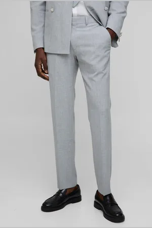 Boohoo Mens Slim Fit Fixed Waistband Suit Trousers