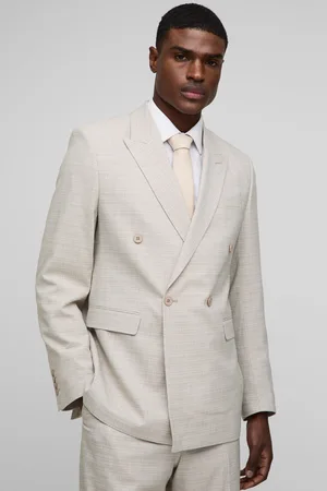 Boohoo Mens Relaxed Double Breasted Suit Jacket