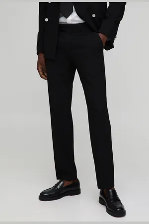 Boohoo Mens Slim Fit Flare Fixed Waistband Suit Trousers