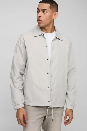 Boohoo Mens Regular Fit Collared Coach Jacket