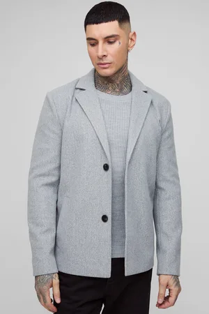 Boohoo Mens Tall Boxy Oversized Overcoat