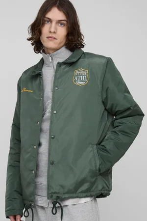 Boohoo Mens Tall Padded Nylon Varsity Oversized Coach Jacket