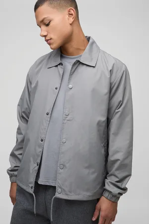 Boohoo Mens Regular Fit Collared Coach Jacket