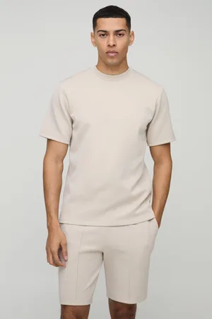 Boohoo Mens Regular Fit Scuba T-Shirt & Short Set