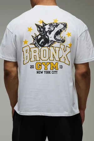 Boohoo Mens MAN Active Bronx Gym Dog Oversized T-Shirt