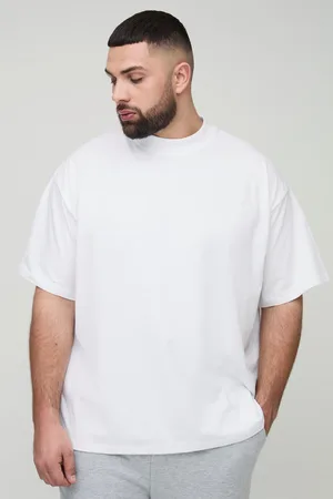 Boohoo Mens Plus Oversized Extended Neck T-shirt